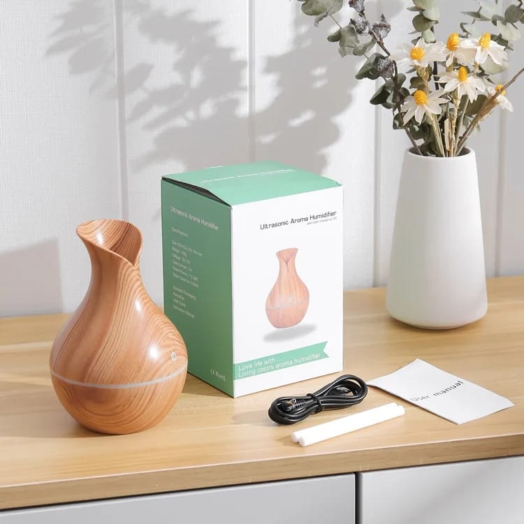 Humidificador Con Diseño De Madera + Envío Gratis 