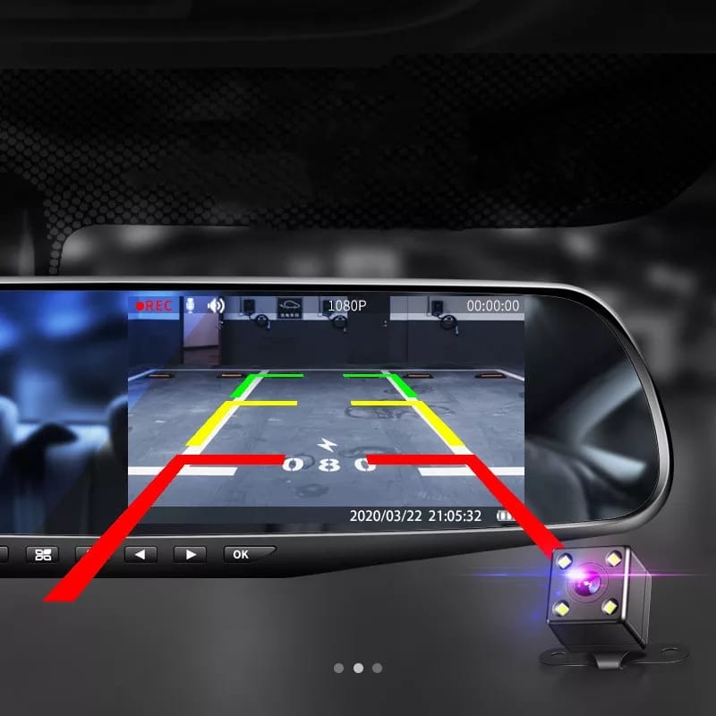 Retrovisor De Auto Con Doble Cámara