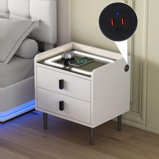 🔥Mesa De Noche Smart De 2 Cajones