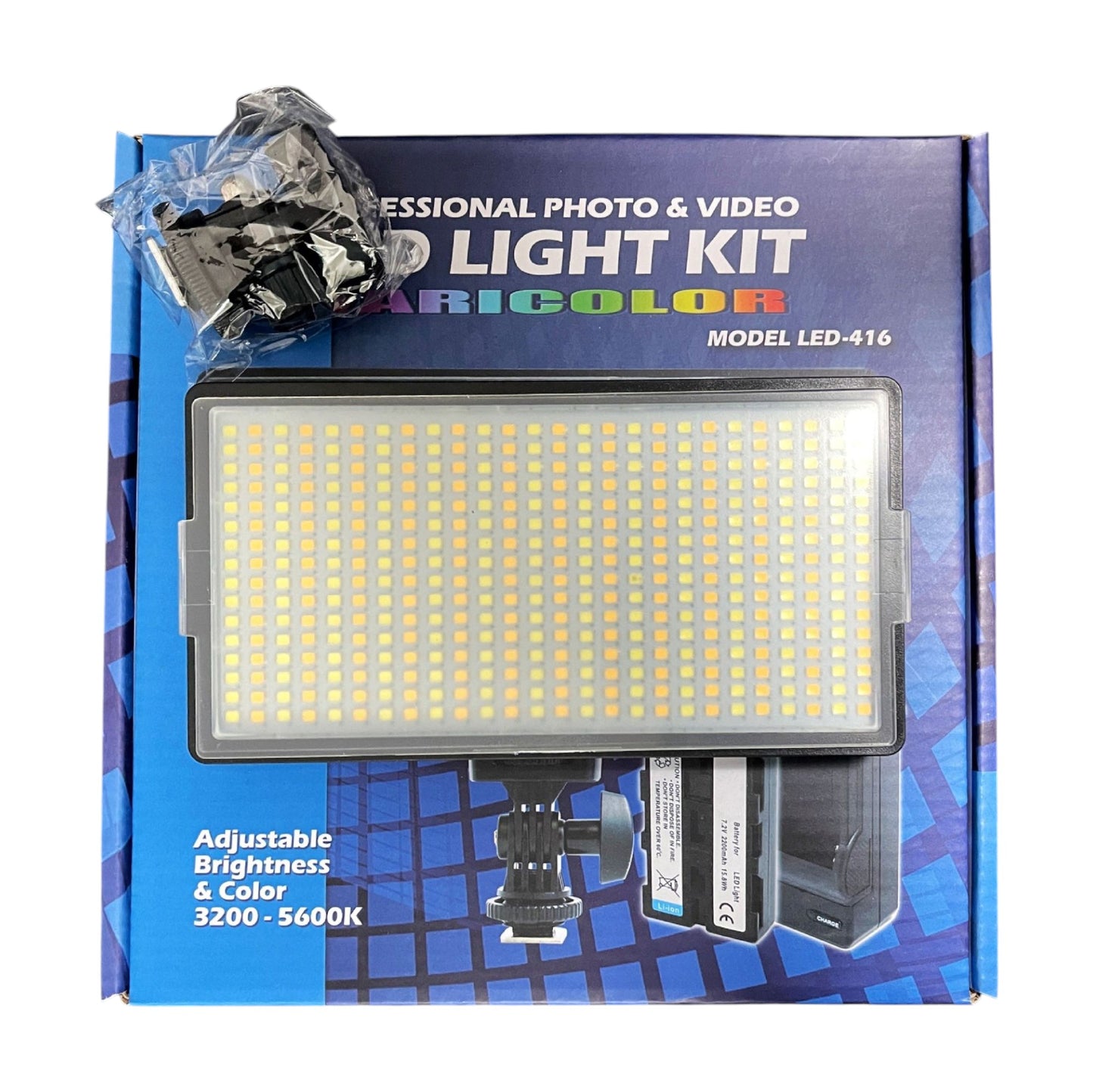 Panel De Luz Led Profesional Recargable Led-416