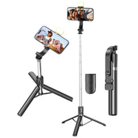 Trípode Selfie Stick 6 en 1 con Luz y Control Remoto