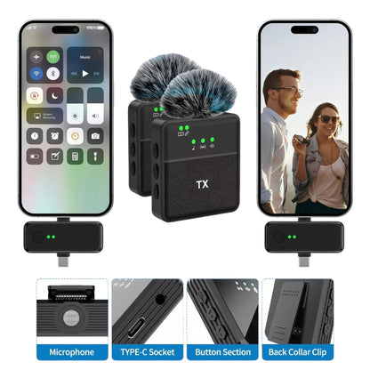 2 Micrófono Inalámbrico de Solapa TX F15 Profesional