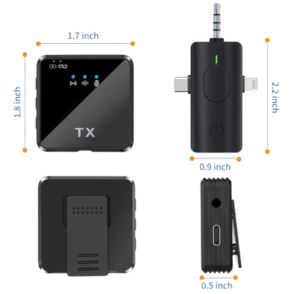 2 Micrófono Inalámbrico de Solapa TX F15 Profesional