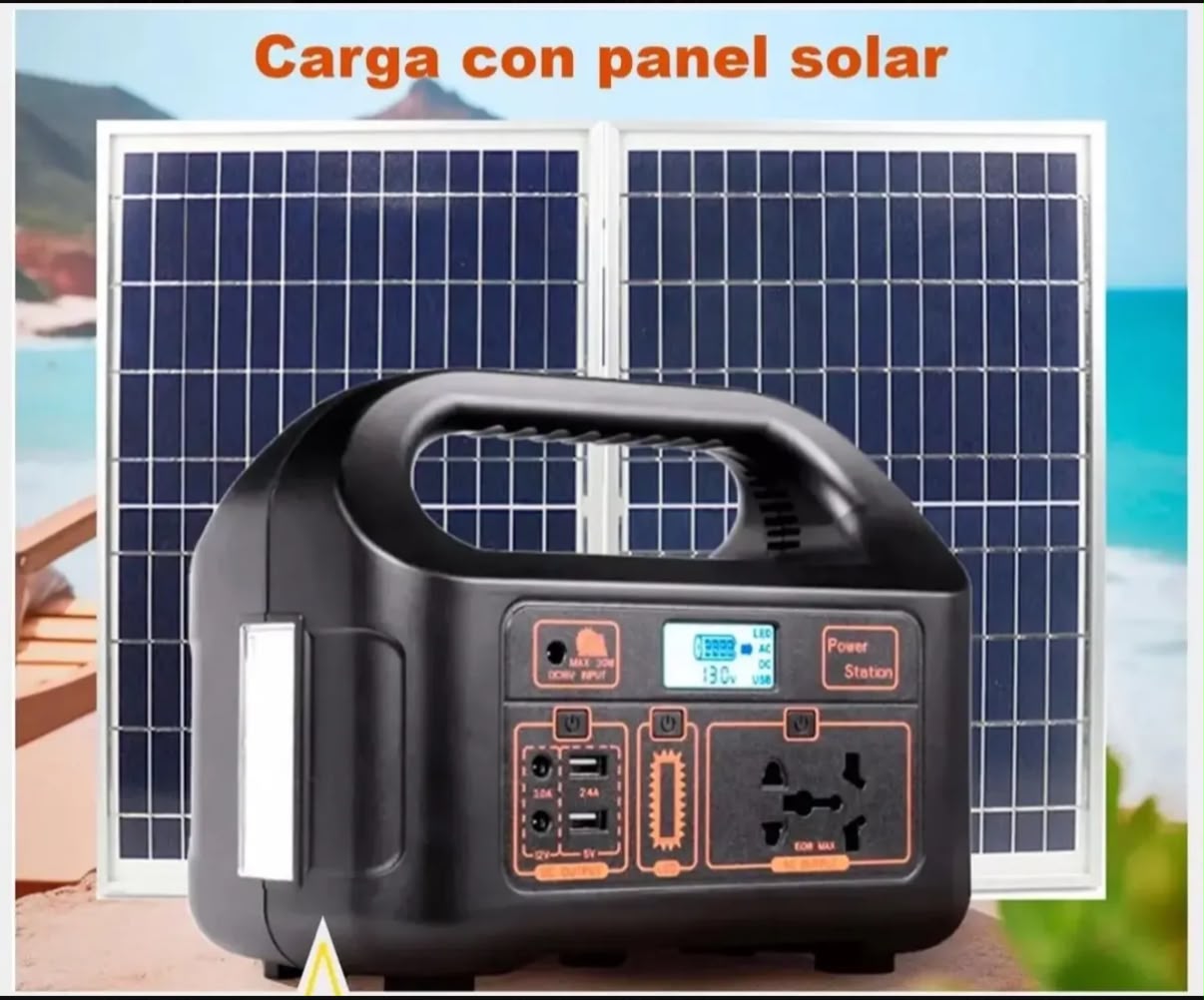 Estación De Carga Con Panel Solar 30w