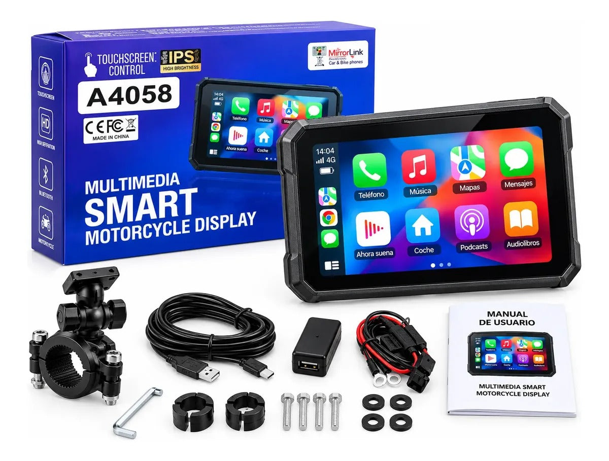 Pantalla Táctil Para Moto Android Auto y Carplay M550