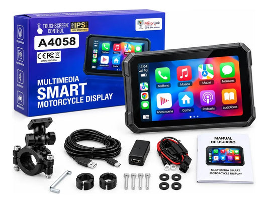 Pantalla Táctil Para Moto Android Auto y Carplay M550