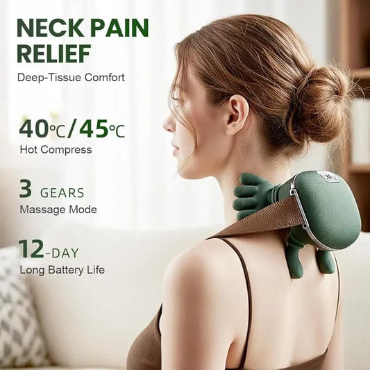 Almohada Eléctrica de Acupresión para Cuello y Hombros