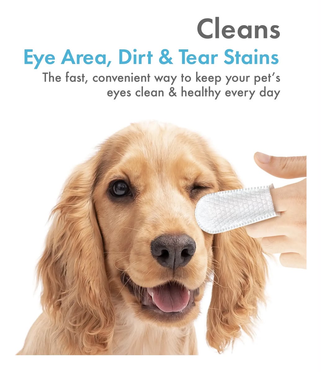 Toallitas Fingertip Eye Petkin Para Perros y Gatos 50 unidades
