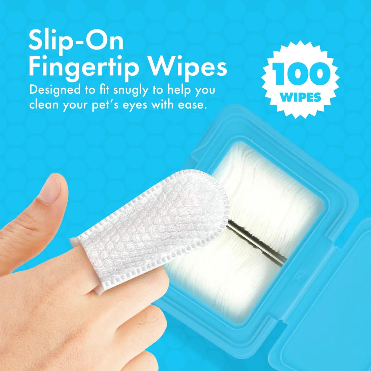 Toallitas Fingertip Eye Petkin Para Perros y Gatos 50 unidades