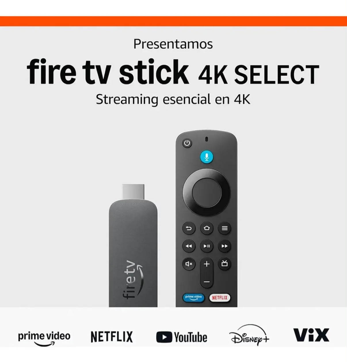 Amazon Fire Tv Stick 4k Select 8gb Control Con Alexa Negro De Voz