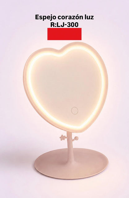 Espejo De Corazón Con Luz