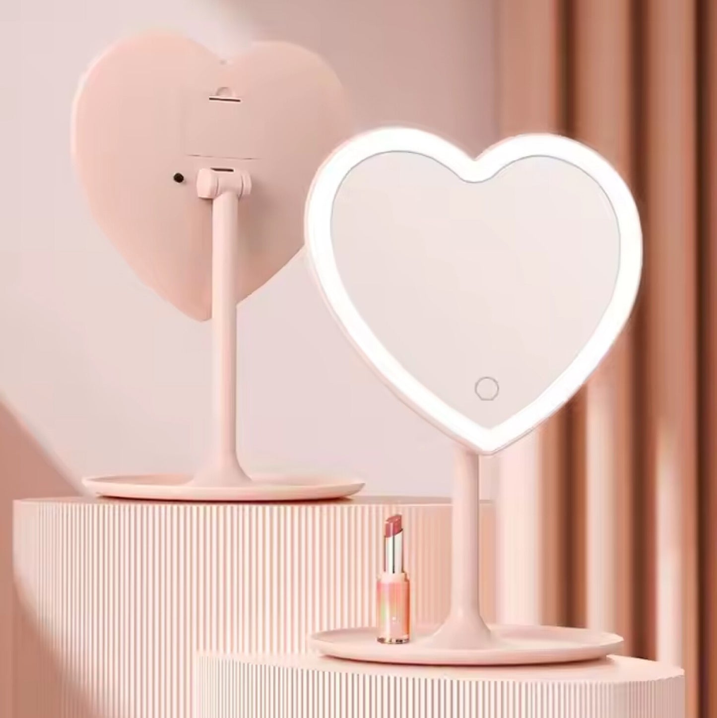 Espejo De Corazón Con Luz