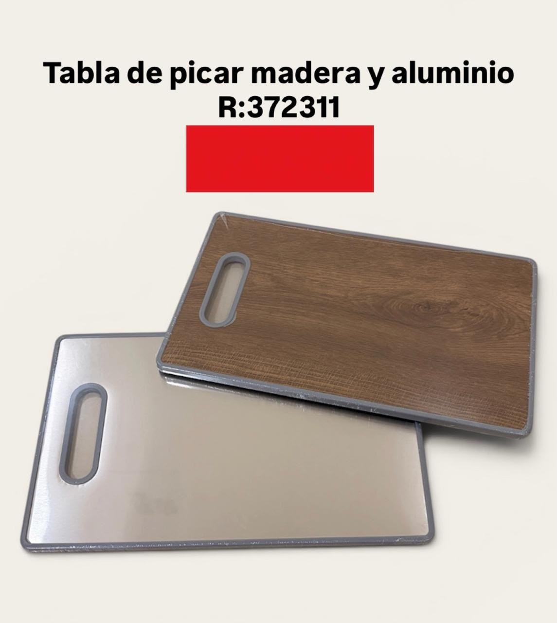 Tabla De Picar En Madera y Aluminio