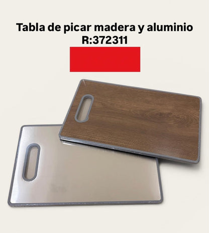 Tabla De Picar En Madera y Aluminio