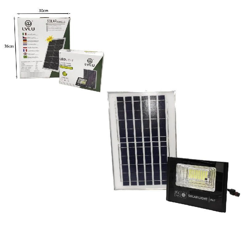 Reflector LED Solar con Panel y Control Remoto LYLU LM3100