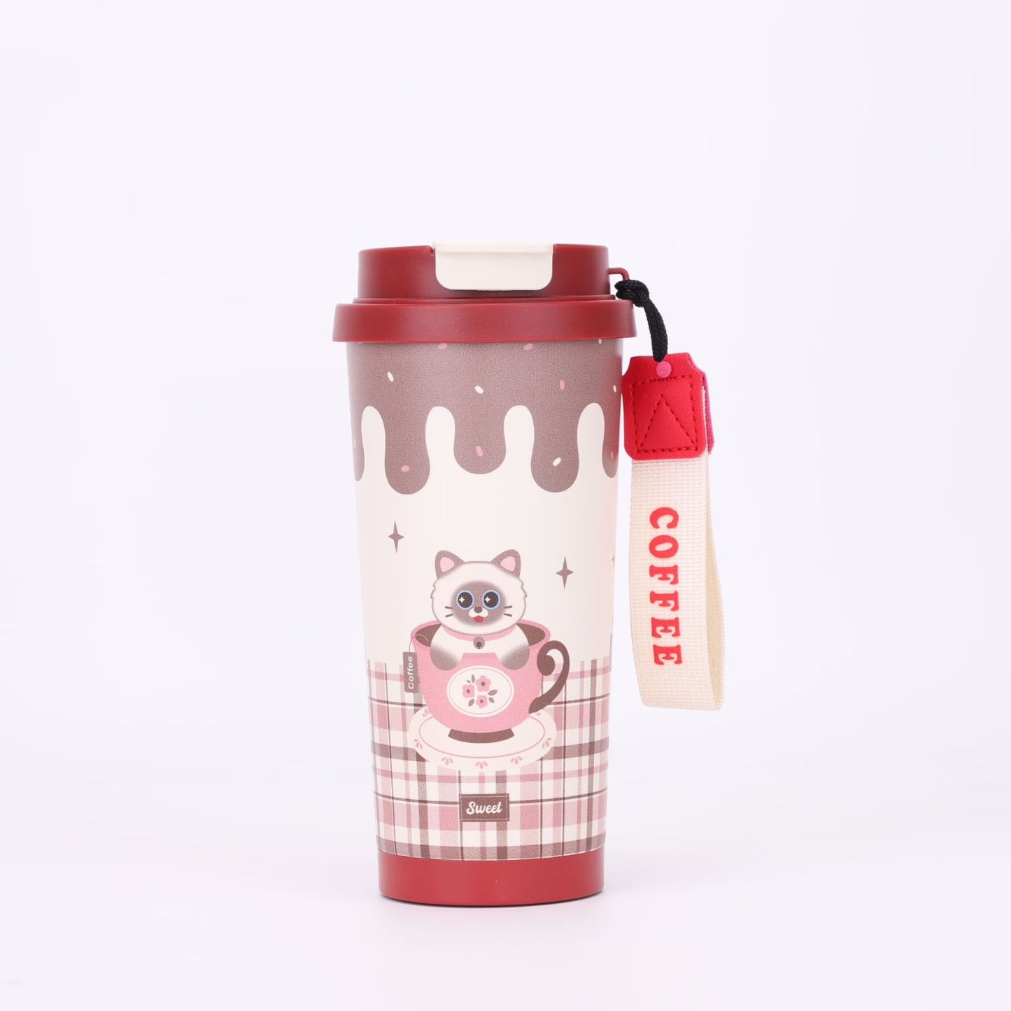Vaso Térmico Coffee Cup Sweet Con Pitillo