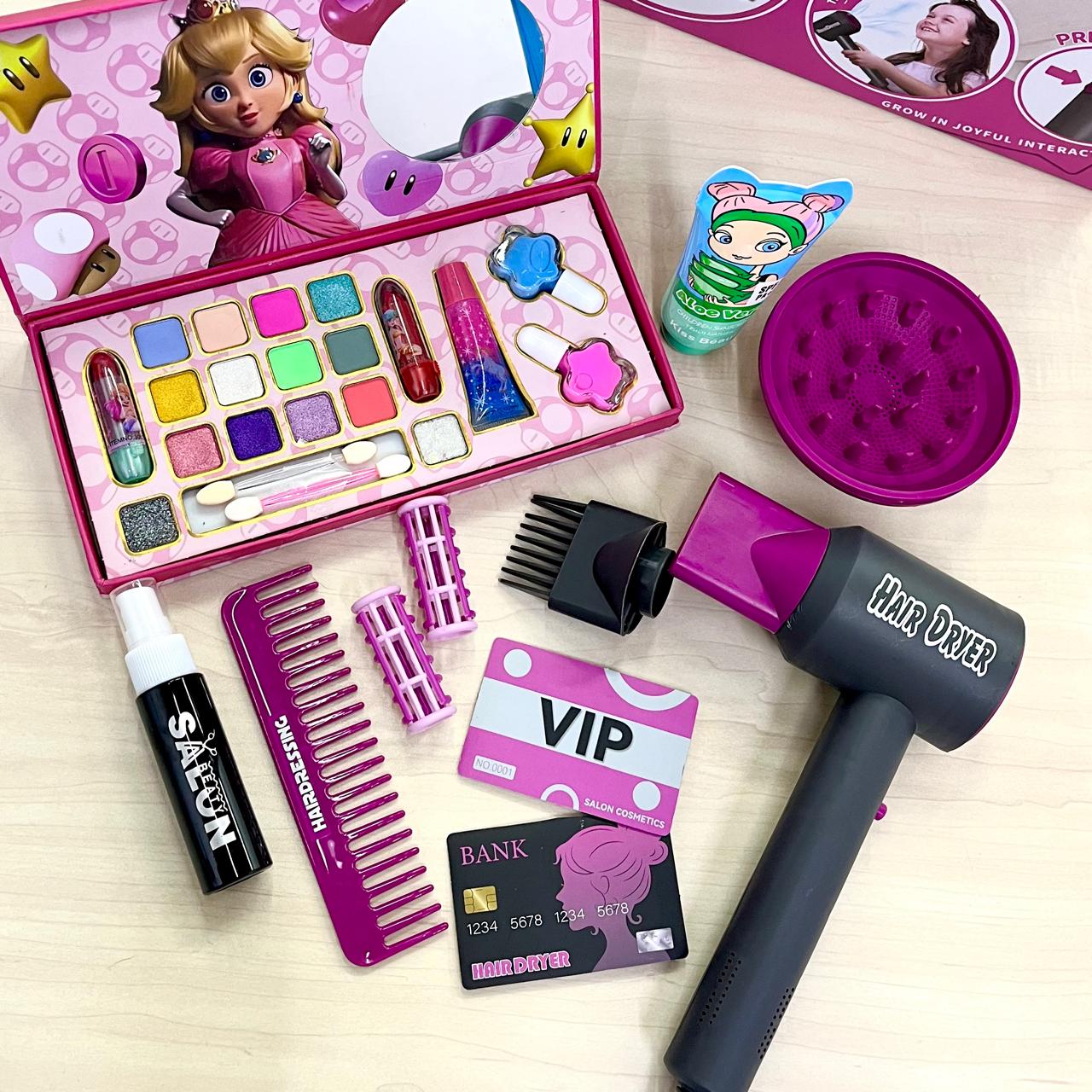 Combo De Belleza X 3 Secador+ Kit de maquillaje + Protector solar
