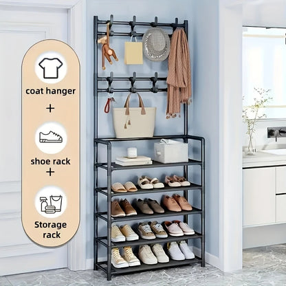 Multifunctional Organizer Shelf With Hooks + Free Shipping 