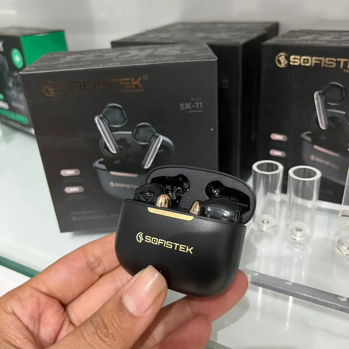 Audífonos Inalámbricos Sofistek SK-11 Dorados Bluetooth 5.4 ANC + ENC