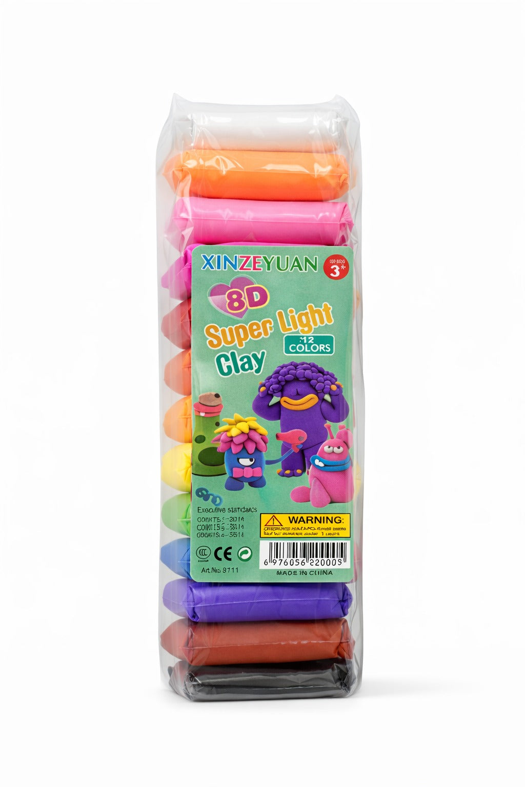 Masa Moldeable 8D Super Light Clay – Set 12 Colores