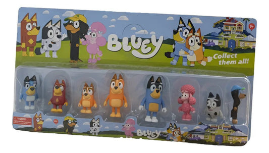 Set de Figuras Coleccionables Bluey X8
