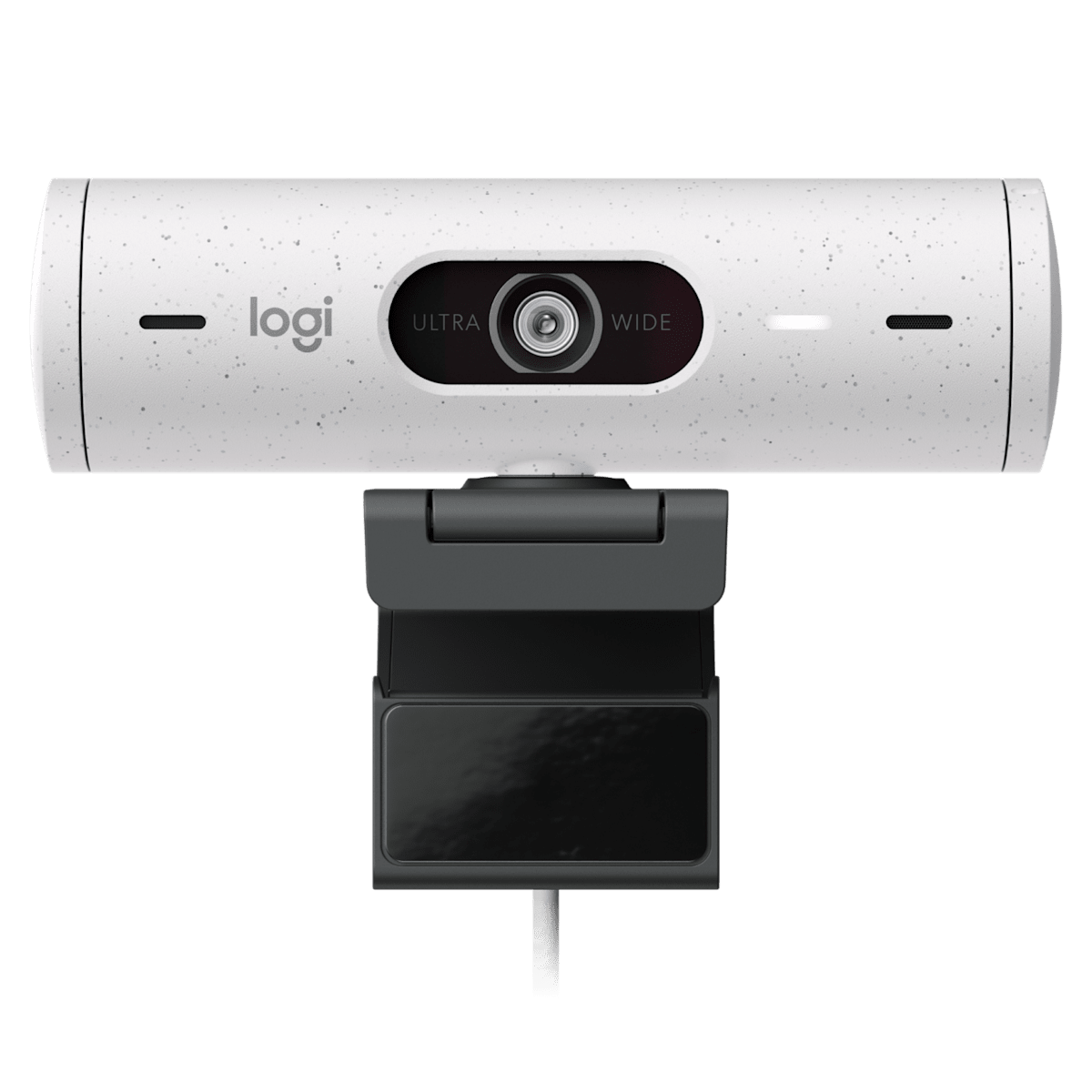 Cámara web Logitech Brio 500 blanca detalle