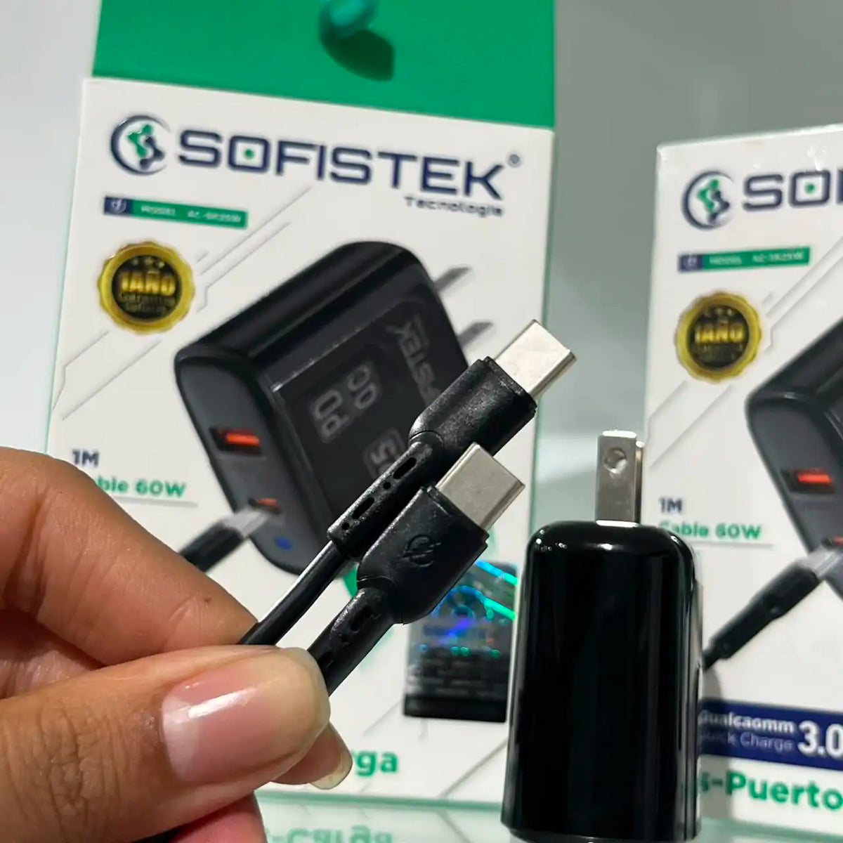 Cargador Sofistek AC-SK25W 25W Carga Rápida USB-C a USB-C