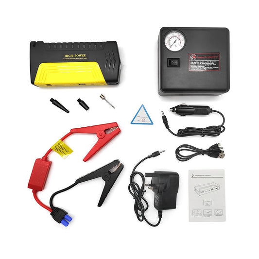 Kit 2 en 1 Arranque de Emergencia para Auto + Compresor de Aire
