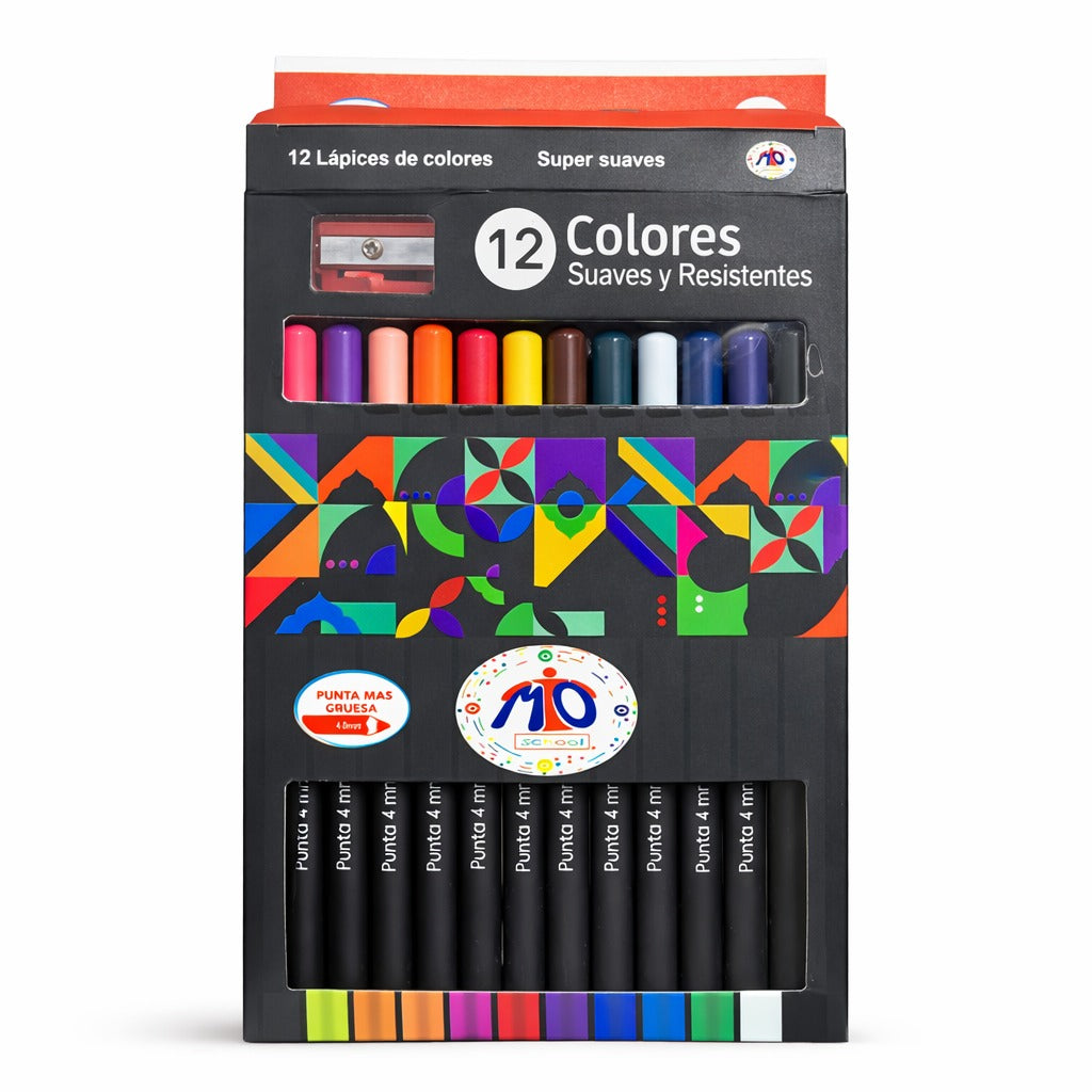Colores Escolares 4 mm – Set x12 colores