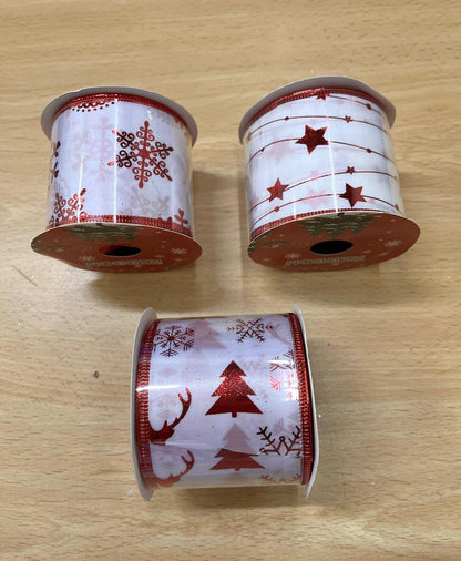 Rollo Cinta De Malla Decorativa De Navidad  2.70 X 6.6 cm