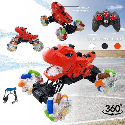 Dinosaurio Carro 360 Con Humo A Control Remoto