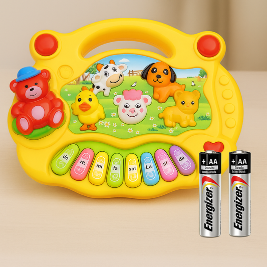 Piano Mi Granjita Musical Inteligente con Sonidos y Luces + Pilas de Regalo