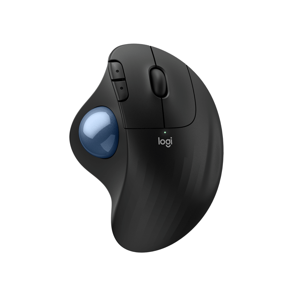 Trackball Logitech ERGO M575S grafito con bola azul vista superior