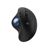 Trackball Logitech ERGO M575S grafito con bola azul vista superior