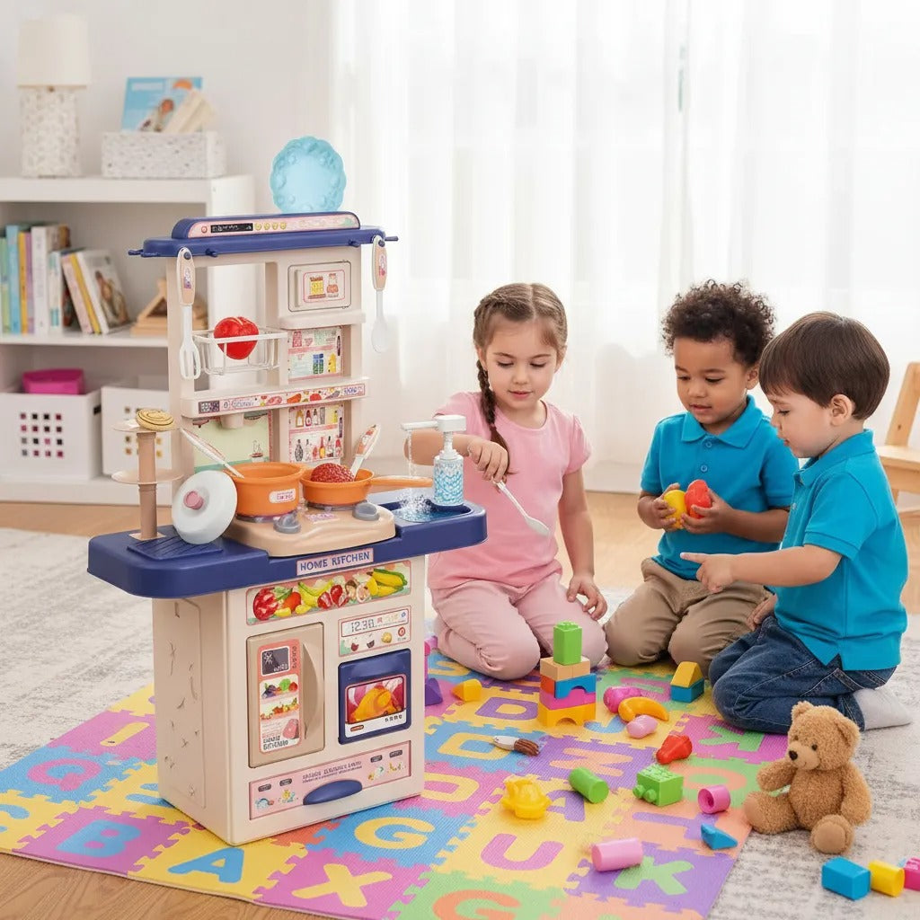 Set De Cocina Con Grifo Y Accesorios Luz Sonido