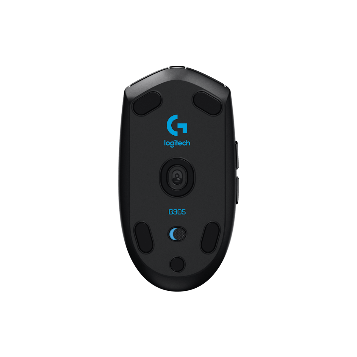 Mouse Logitech G305 Lightspeed negro vista inferior