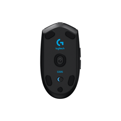 Mouse Logitech G305 Lightspeed negro vista inferior