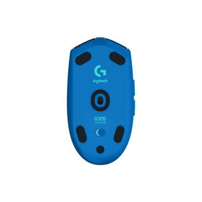 Logitech G305 azul vista inferior