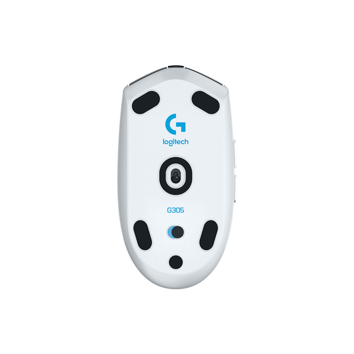 Mouse Logitech G305 Lightspeed blanco vista inferior