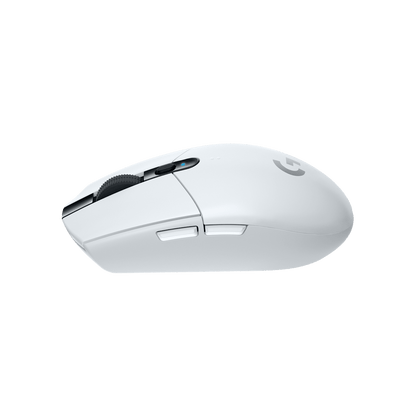 Mouse Logitech G305 Lightspeed blanco perfil lateral
