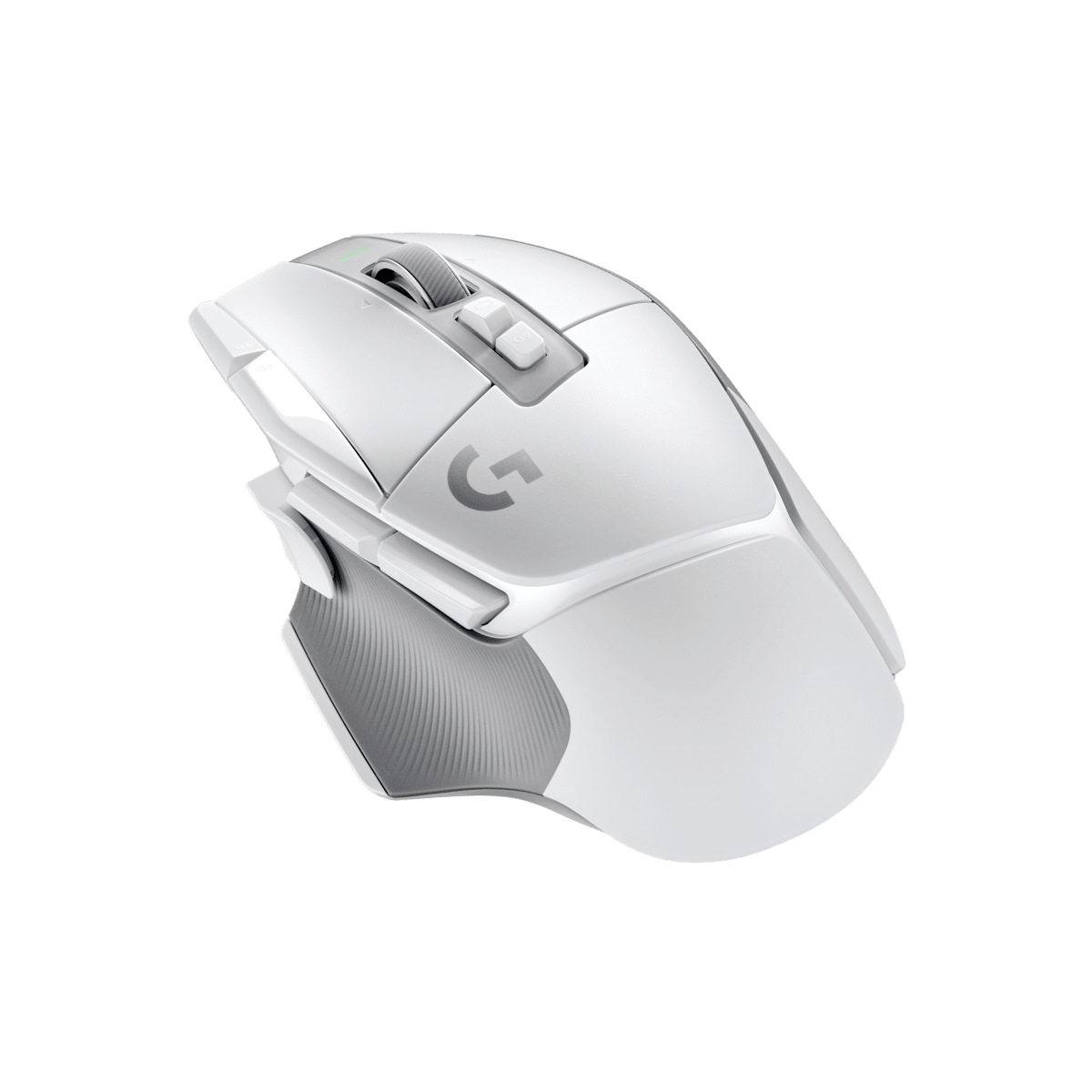 Mouse Logitech G502 X Lightspeed blanco vista trasera