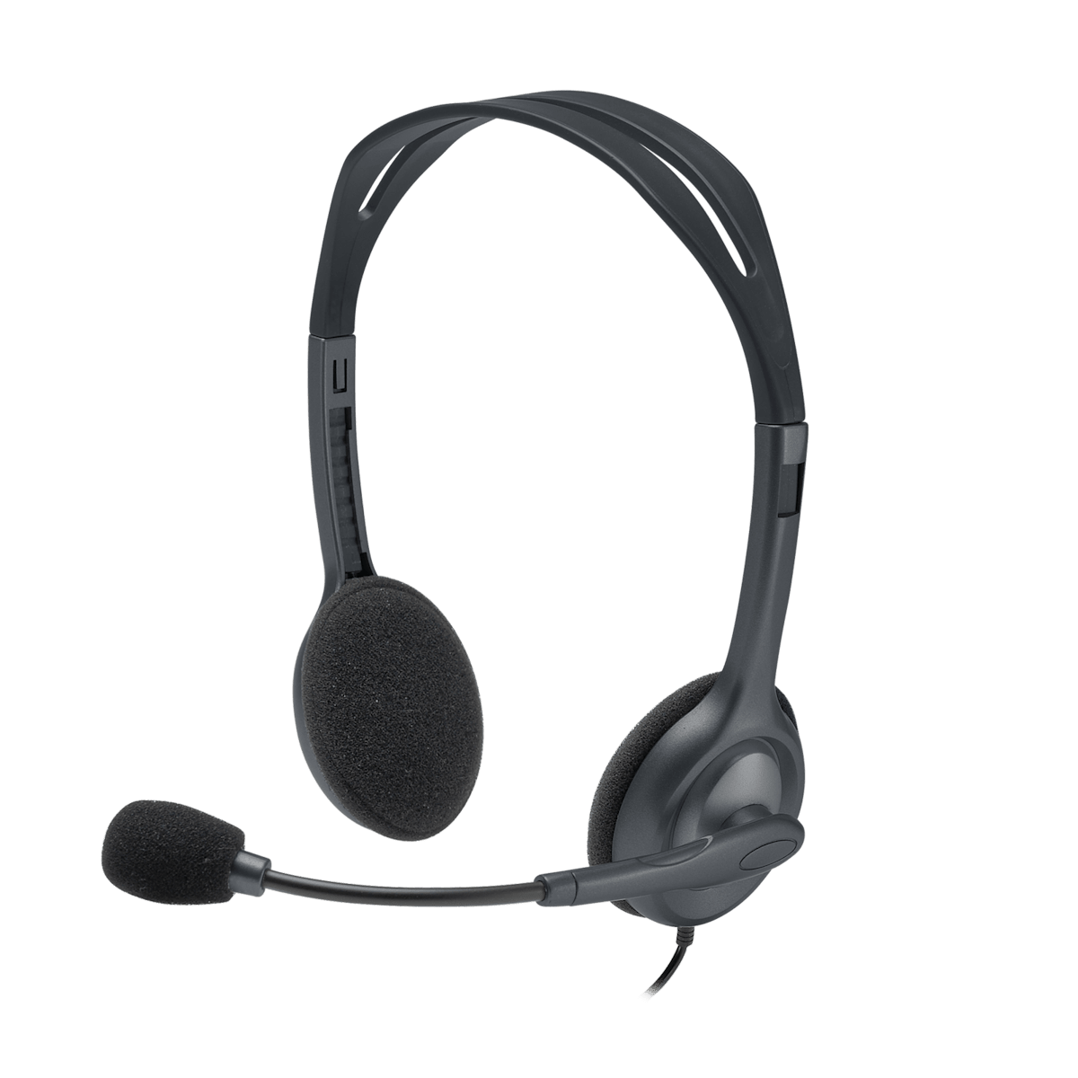 Diadema Logitech H111 negra vista frontal