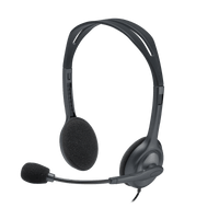 Diadema Logitech H111 negra vista frontal