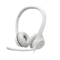 Diadema Logitech H390 USB blanca vista frontal