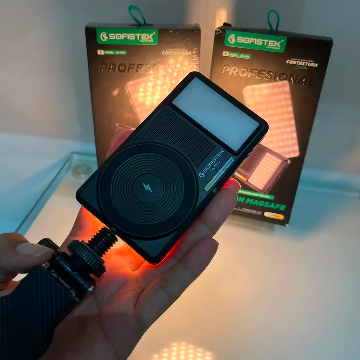 Holder de Luz Magnético Sofistek SK-M19 Doble Luz LED