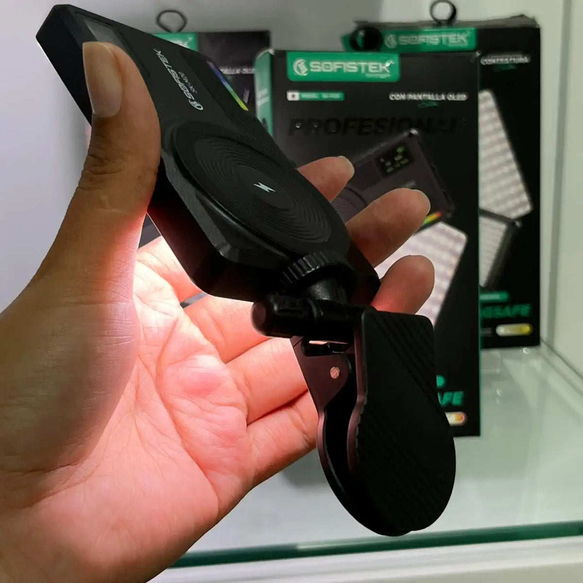 Holder de Luz Magnético Sofistek SK-M20 RGB con Pantalla