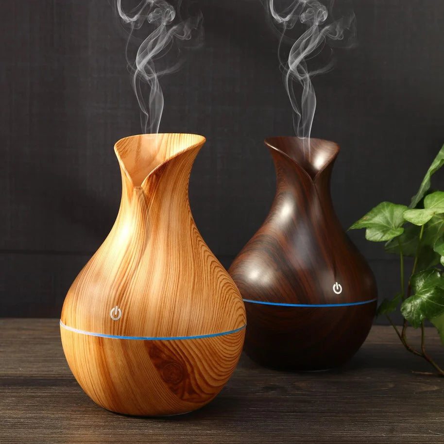Humidificador Con Diseño De Madera + Envío Gratis 