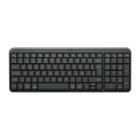 Teclado Logitech K250 grafito vista superior (distribución en español)