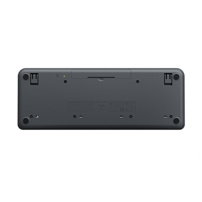 Teclado Logitech K250 grafito vista inferior