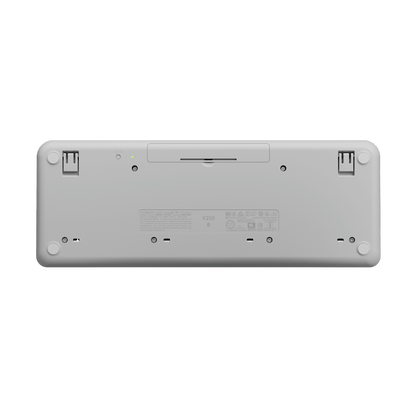 Teclado Logitech K250 blanco vista inferior